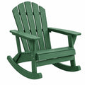 Chaise à bascule de jardin 97 x 81 x 102 cm en plastique vert style Adirondack