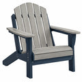Fauteuil de jardin Adirondack 79 x 83 x 98 cm en plastique gris et bleu avec accoudoirs