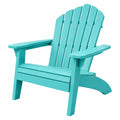 Fauteuil de jardin Adirondack 80 x 75 x 95 cm en bois turquoise - dossier incliné et accoudoirs larges