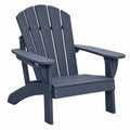 Fauteuil de jardin Adirondack 83 x 79 x 96 cm en plastique bleu nuit avec accoudoirs