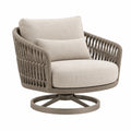 Fauteuil de jardin 80 x 82 x 86 cm corde tressée beige pivotant